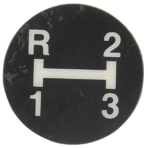 Gearskiftesymbol - R-1-2-3