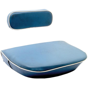 S�de og Rygpude Fordson Bl� med Hvid Kant