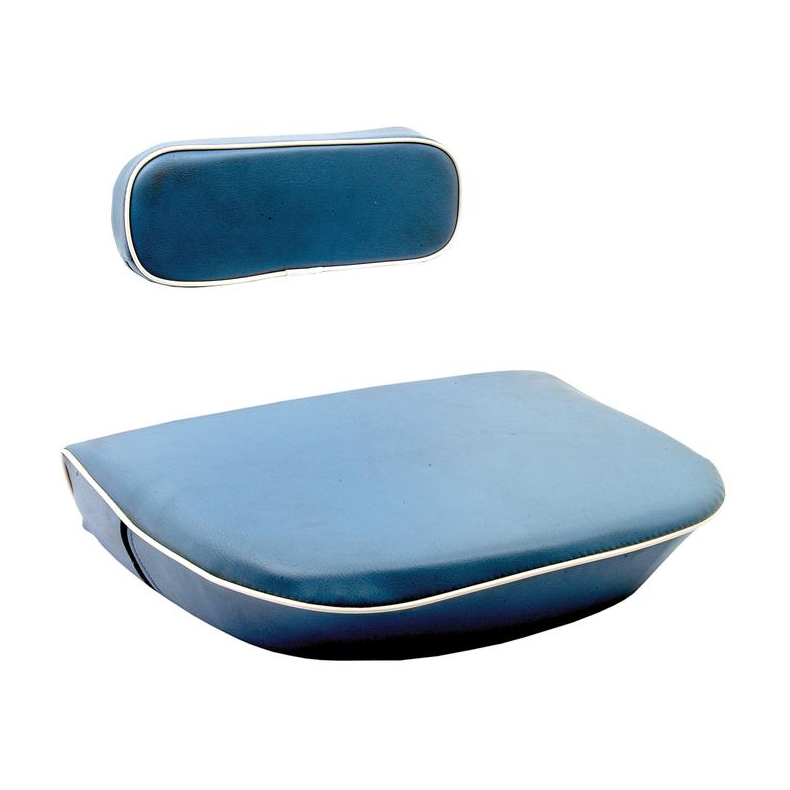 S�de og Rygpude Fordson Bl� med Hvid Kant