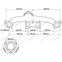 Udst�dningsmanifold - bolte forskudte