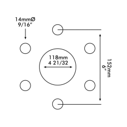 F�lg, Hjulf�lgst�rrelse: 5.5 x 16"