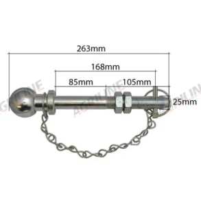 Kugle tr�k pin - 50mm - 25x190mm