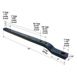 Svingbar tr�kstang uden Clevis