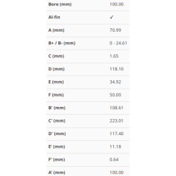 Stempel, ringe og forings kit (04/1957 - 02/1961)